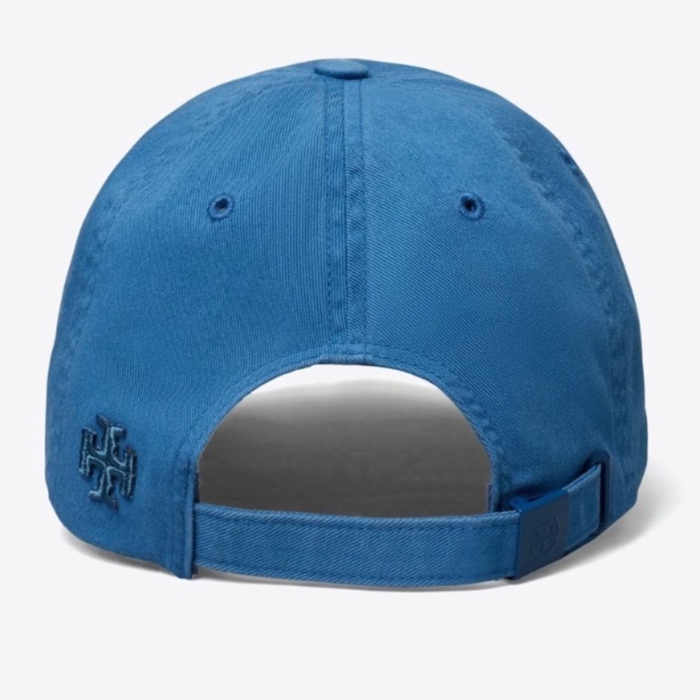 Tory Burch Sport LOVE Cap Baller Hat in Blue with white chenille letters - Picture 7 of 15